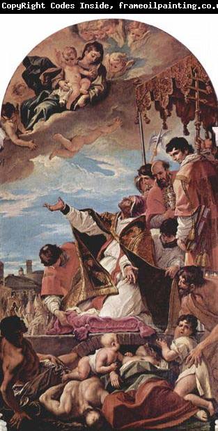 Sebastiano Ricci Furbitte Papst Gregor des Groben  bei Maria